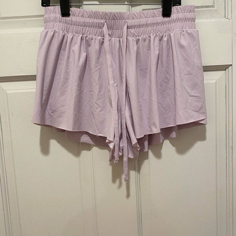 🙋♀️💁♀️Purple Athletic Shorts with Elastic Waistband